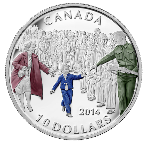 2014 10$ Wait For Me Daddy RCM .999 1/2oz