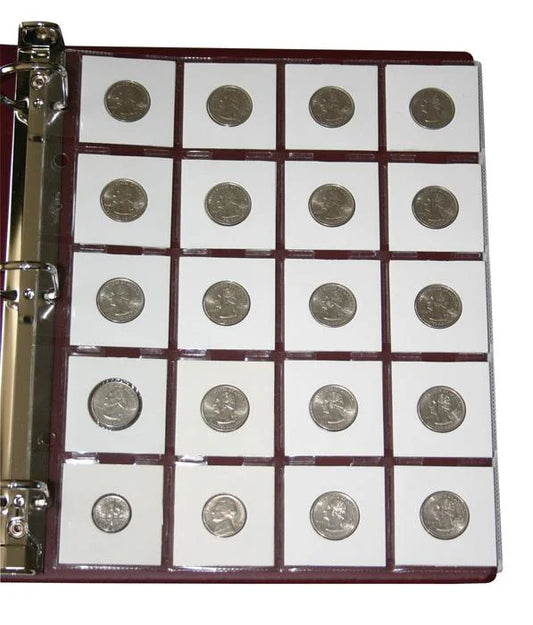 Coin Binder Sheets for 2x2 Coin Flip