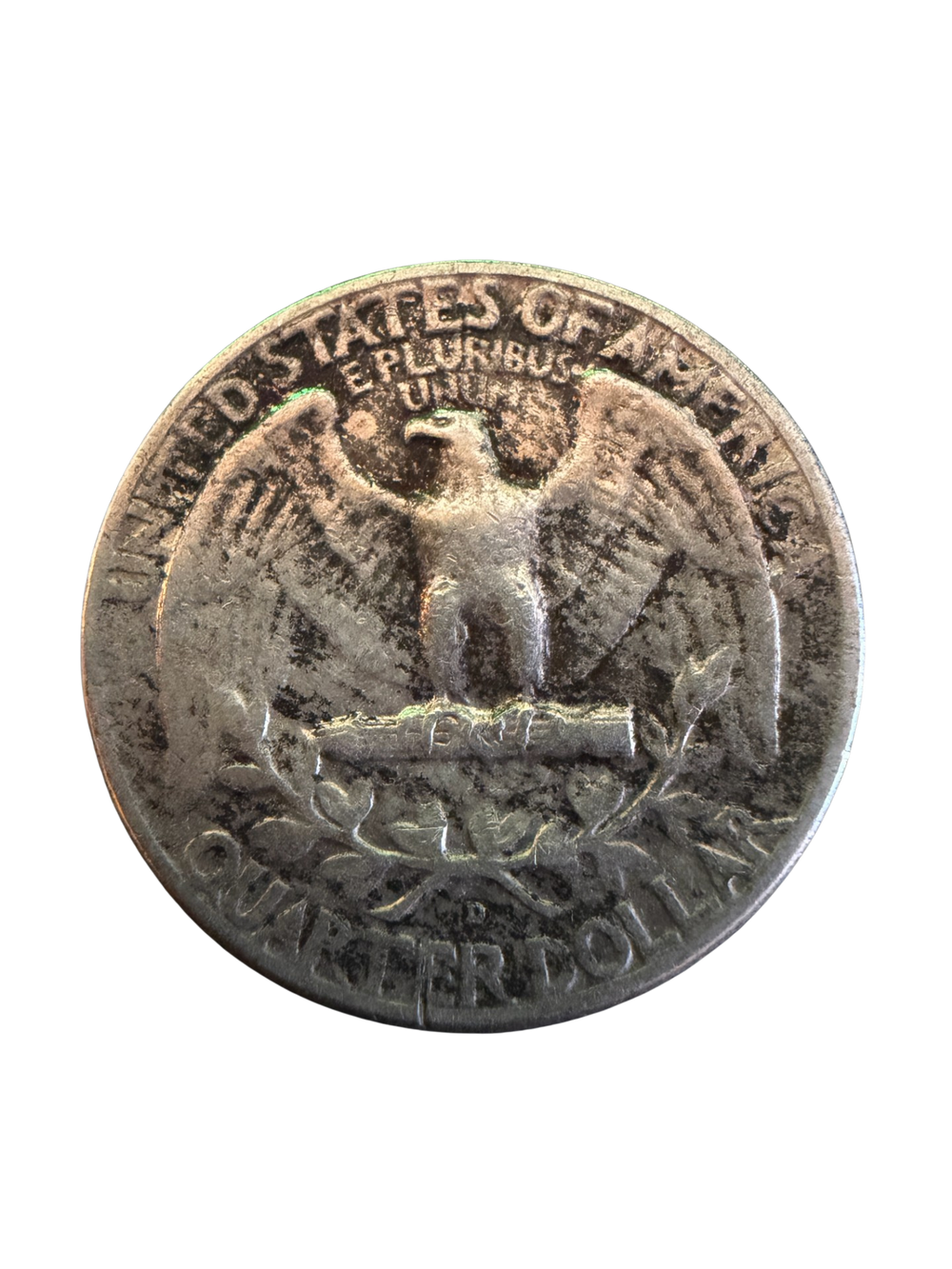 1958 D USA Washington Quarter (Black Toning)