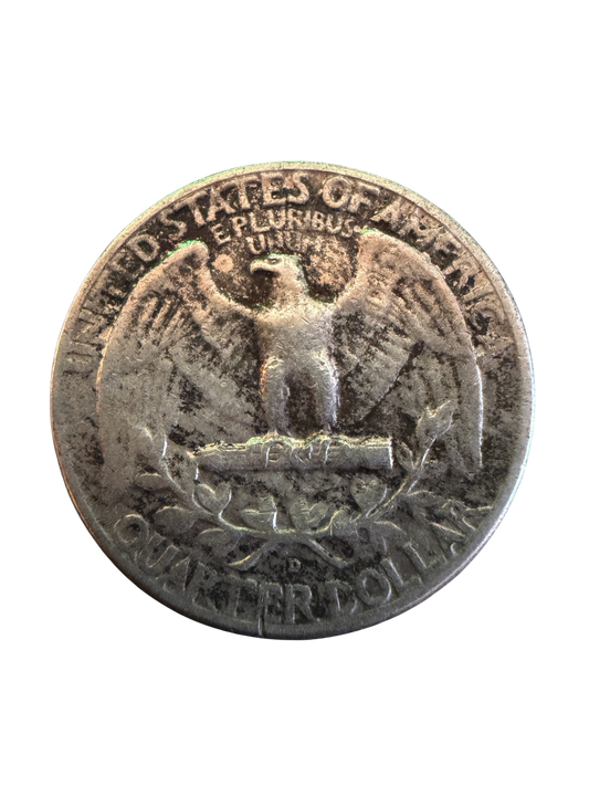 1958 D USA Washington Quarter (Black Toning)