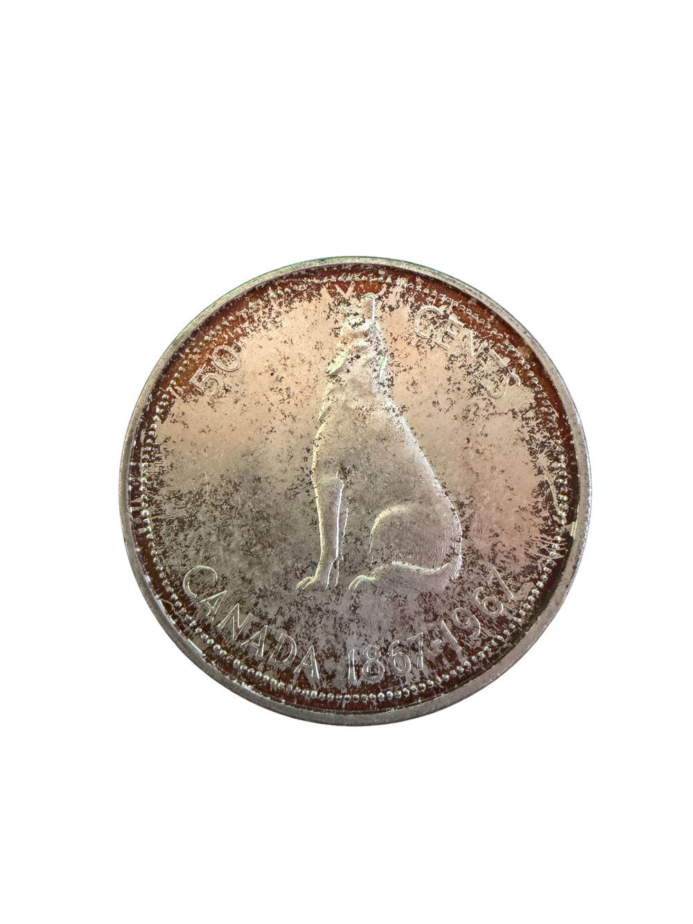 1967 50c Half Dollar Canadian Original Toning