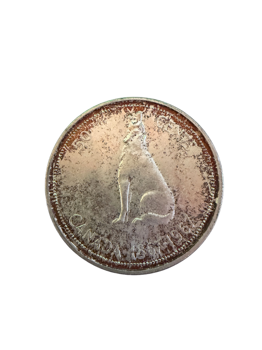 1967 50c Half Dollar Canadian Original Toning