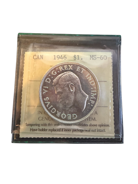 1946 Canada Dollar ICCS Certified MS60 (XLH 006)