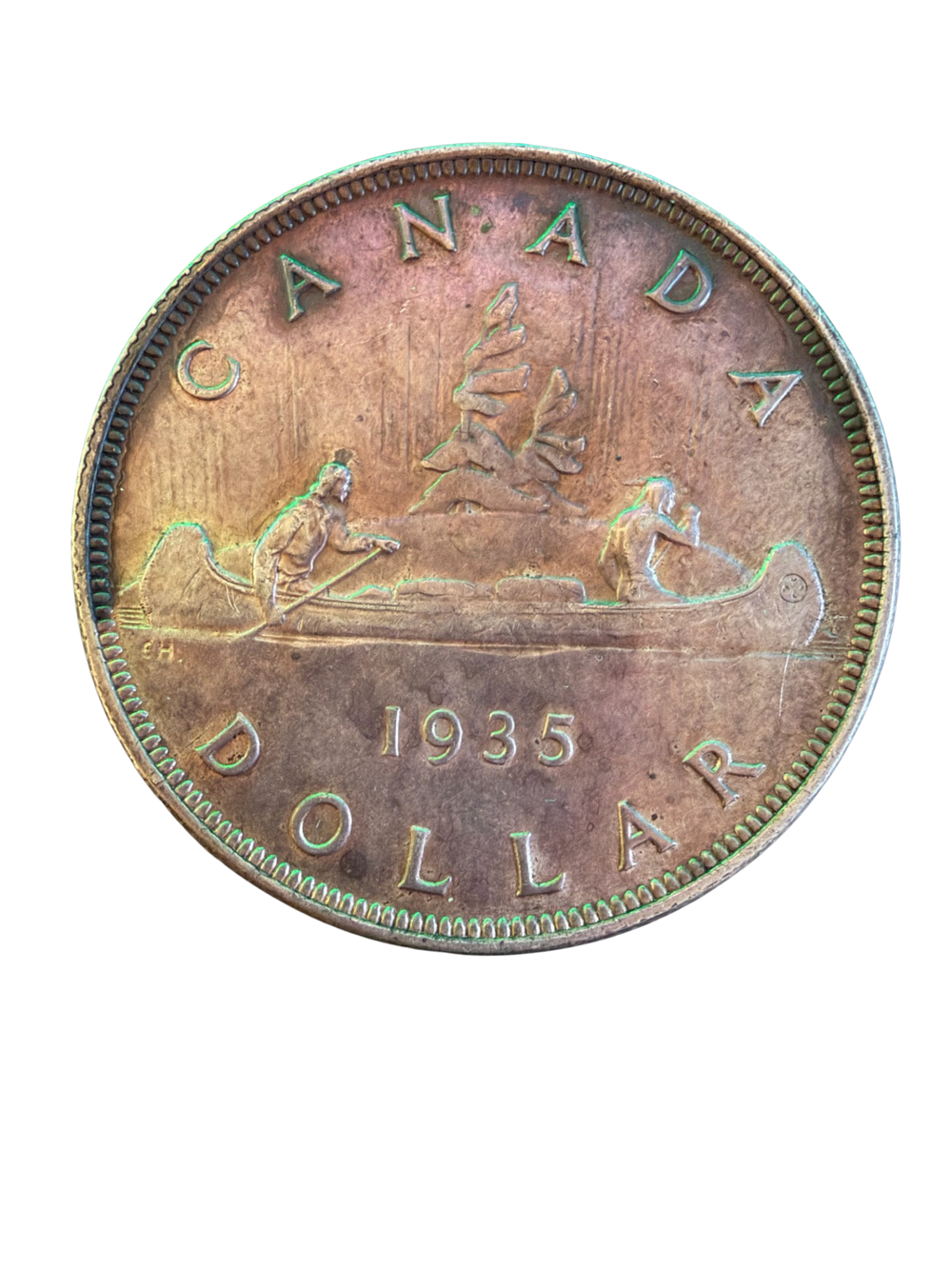 1935 Canada Silver Dollar Nice Toning
