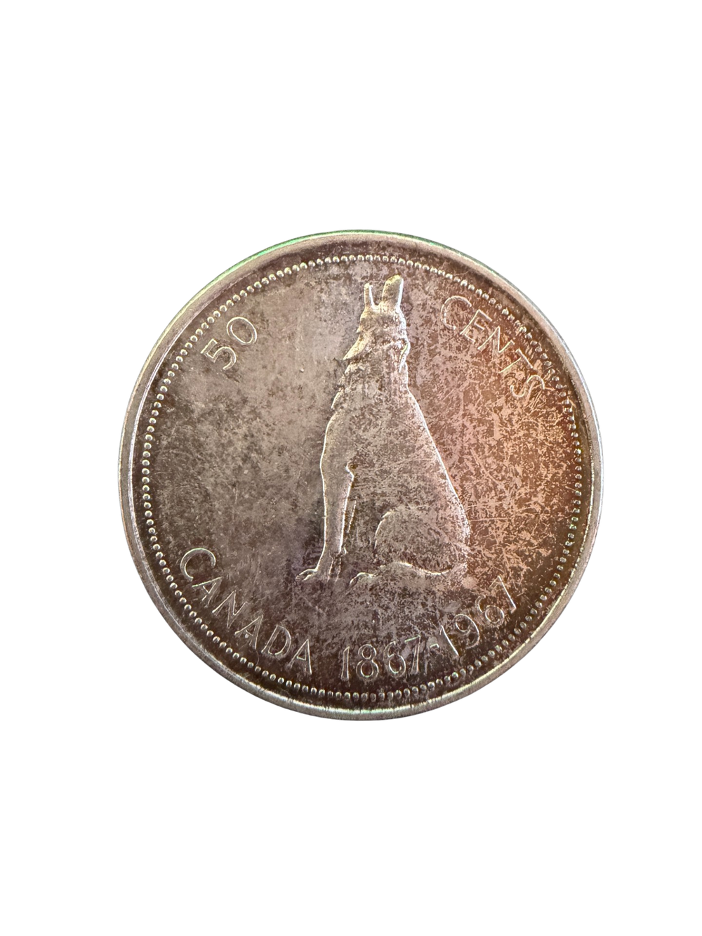1967 50c Half Dollar Canadian With Toning