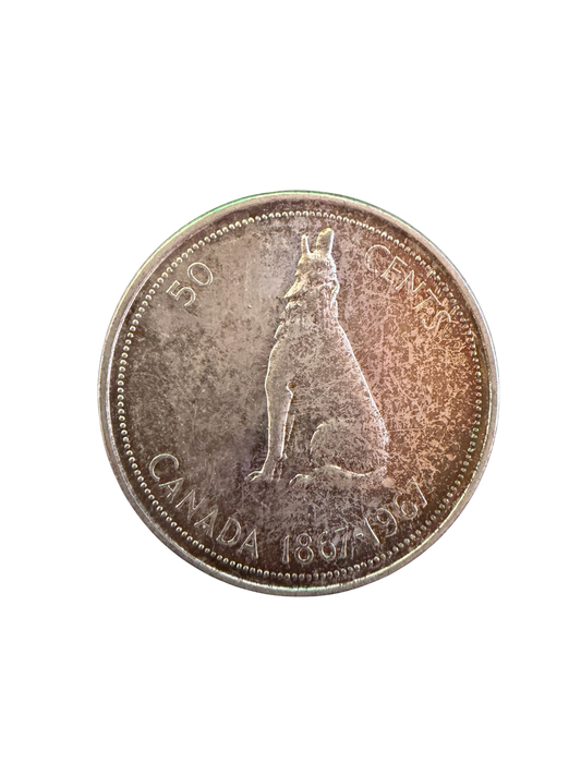 1967 50c Half Dollar Canadian With Toning