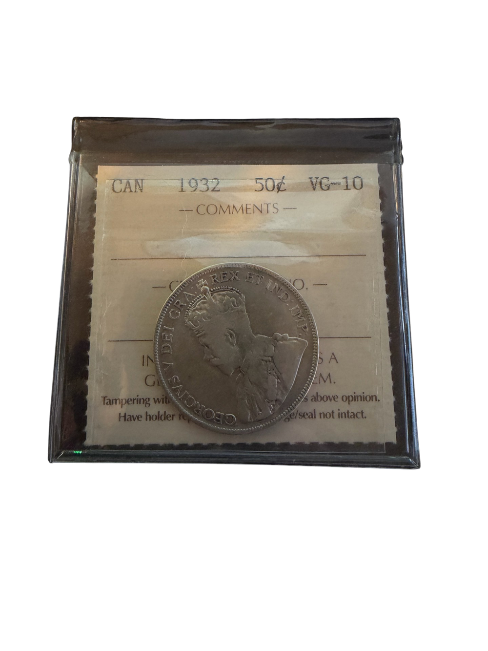 1932 Canada Dollar ICCS Certified VG-10