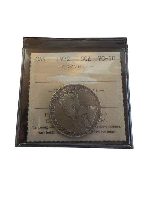 1932 Canada Dollar ICCS Certified VG-10