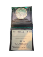 1938 Canada Dollar ICCS Certified MS63 (XHG 850)