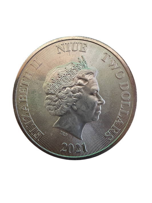 2021 Niue $2 .999 Silver Coin (Queen Elizabeth II)