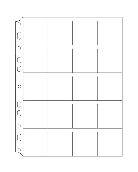 Coin Binder Sheets for 2x2 Coin Flip