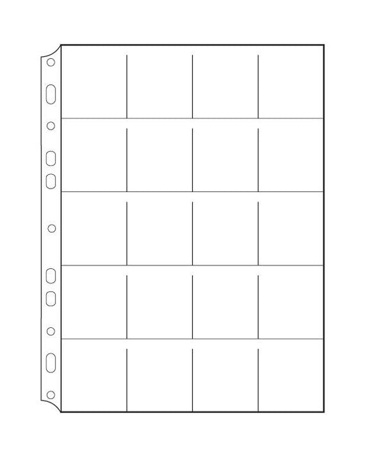 Coin Binder Sheets for 2x2 Coin Flip
