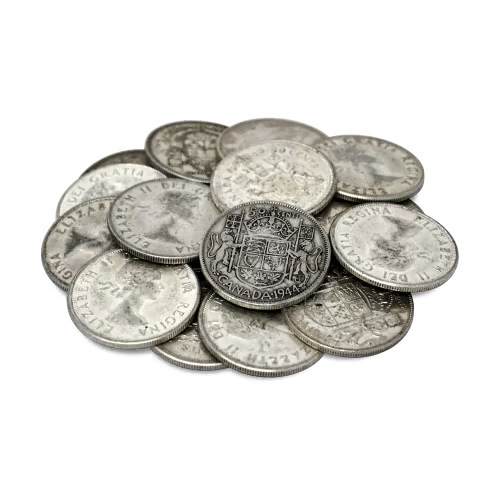 50c Face Value Canadian Circulation Silver Coins
