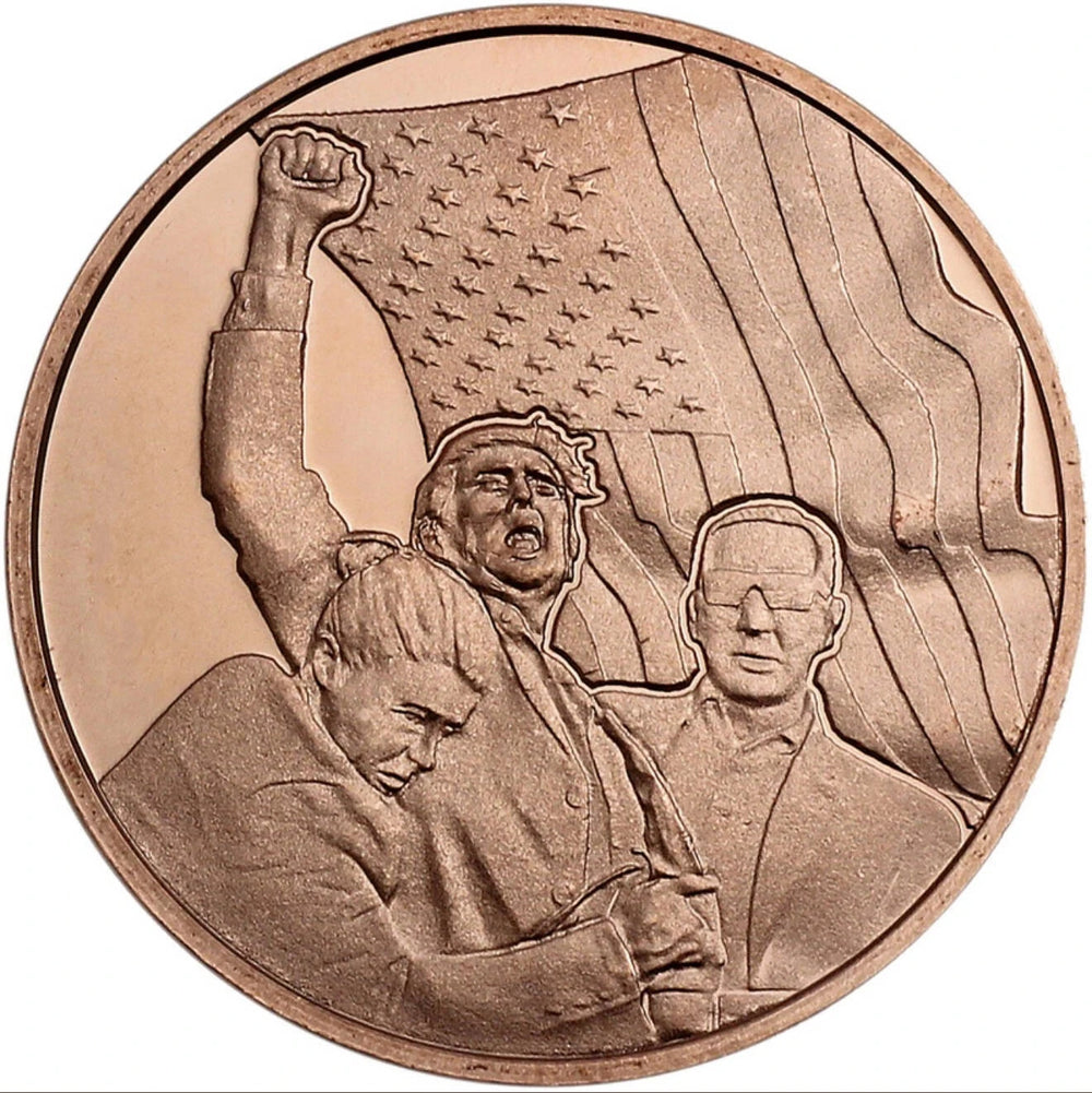 1oz Trump FIght Copper Round