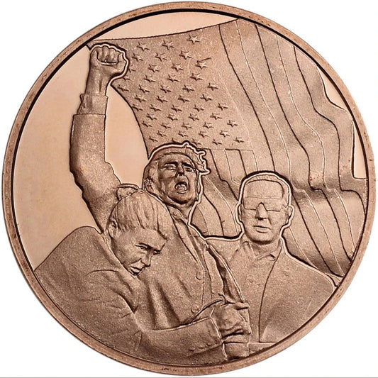 1oz Trump FIght Copper Round